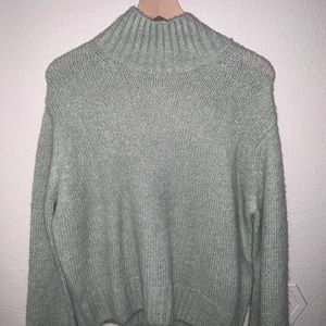 H&M mint turtleneck sweater